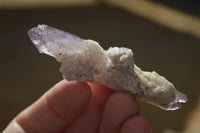 Natural Long Window Amethyst Quartz Crystals  x 12 From Chiredzi, Zimbabwe - Toprock Gemstones and Minerals 