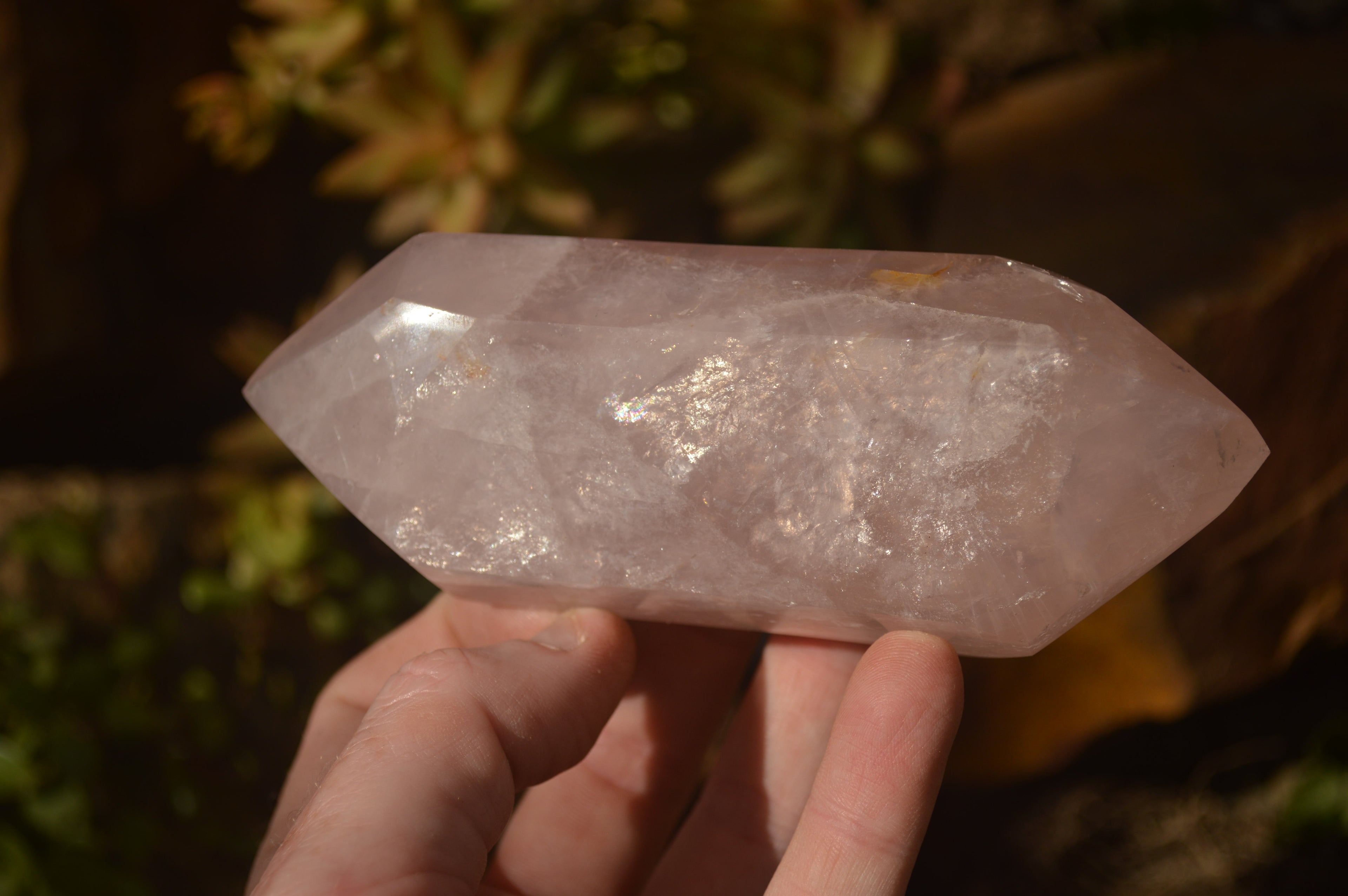 Polished Gemmy Double Terminated Rose Quartz Points x 4 From Ambatondrazaka, Madagascar - Toprock Gemstones and Minerals 