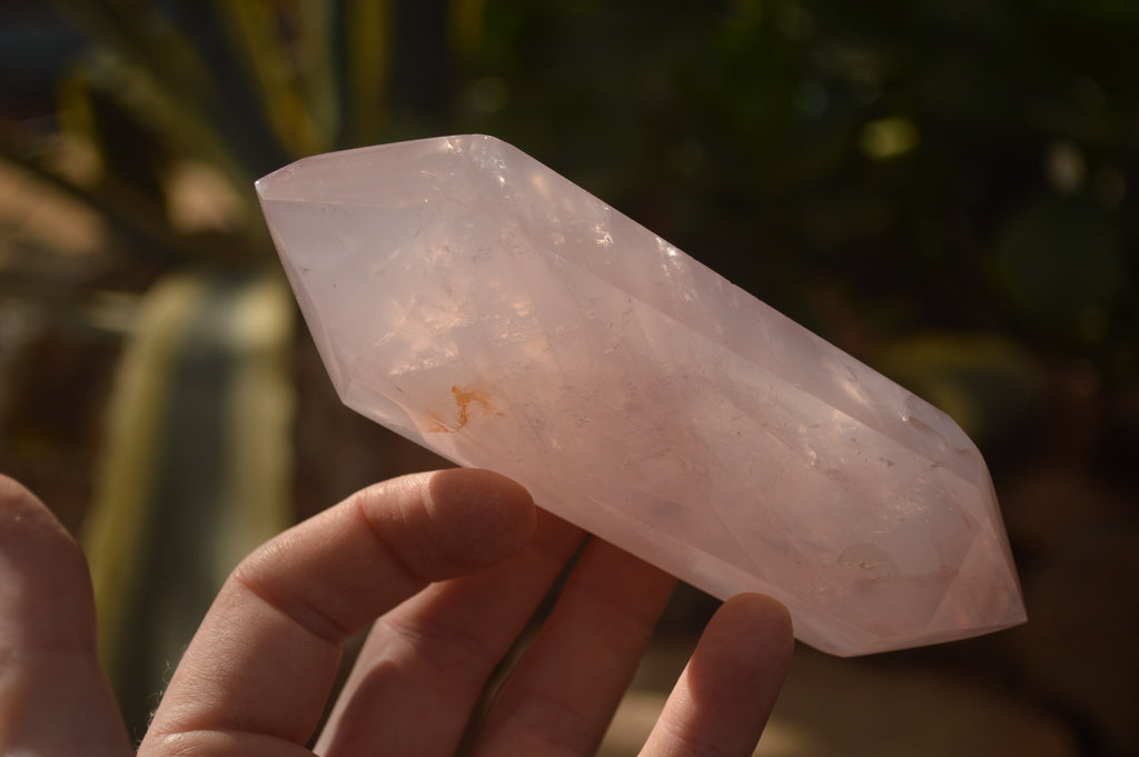 Polished Gemmy Double Terminated Rose Quartz Points x 4 From Ambatondrazaka, Madagascar - Toprock Gemstones and Minerals 