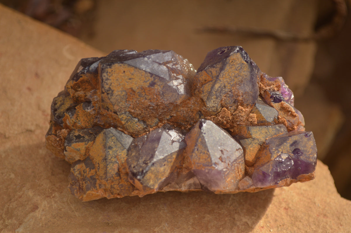 Polished Sliced Amethyst Crystal Plates x 15 From Zambia - Toprock Gemstones and Minerals 