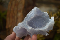 Natural Etched Blue Chalcedony Specimens  x 6 From Nsanje, Malawi - Toprock Gemstones and Minerals 