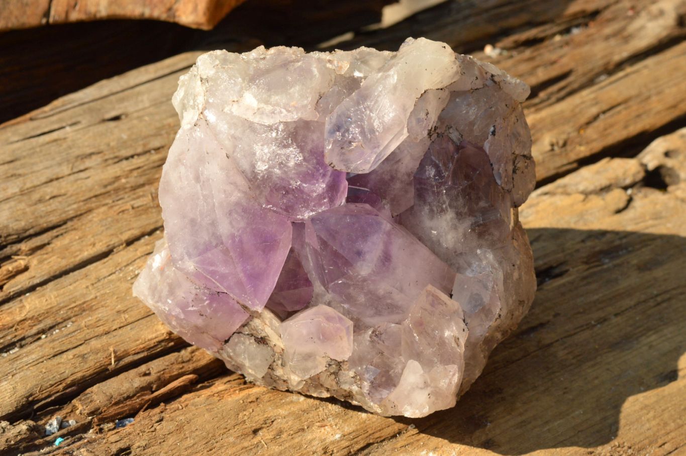 Natural Pale Jacaranda Amethyst Quartz Clusters x 2 From Mumbwe, Zambia - TopRock