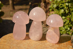 Polished Gemmy Pink Star Rose Quartz Mushrooms  x 6 From Ambatondrazaka, Madagascar - TopRock