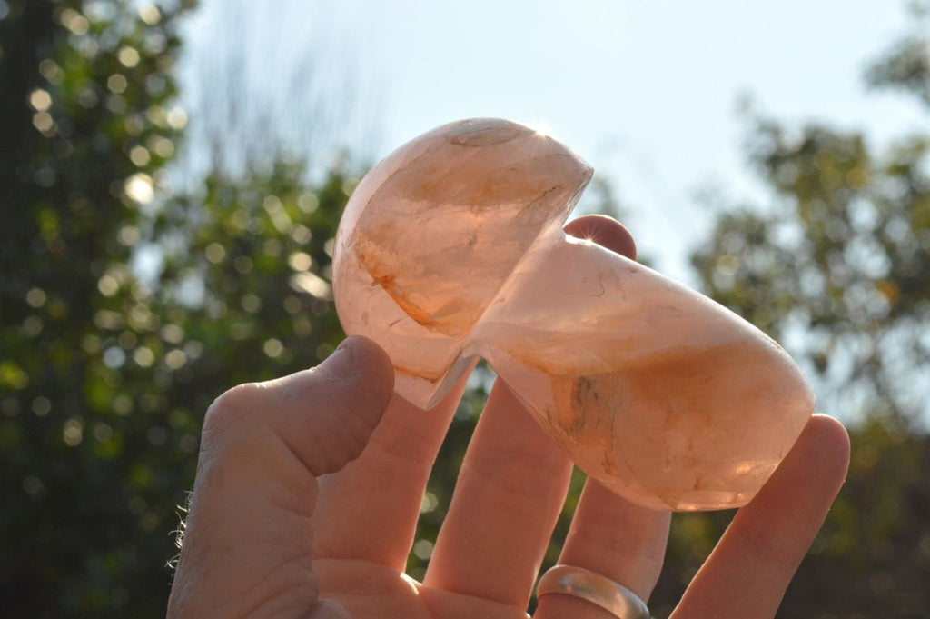 Polished Gemmy Pink Star Rose Quartz Mushrooms  x 6 From Ambatondrazaka, Madagascar - TopRock