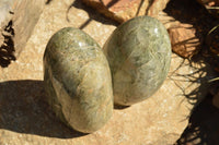 Polished Green Fuchsite Quartz Standing Free Forms  x 2 From Andakatani, Madagascar - TopRock
