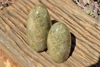 Polished Green Fuchsite Quartz Standing Free Forms  x 2 From Andakatani, Madagascar - TopRock