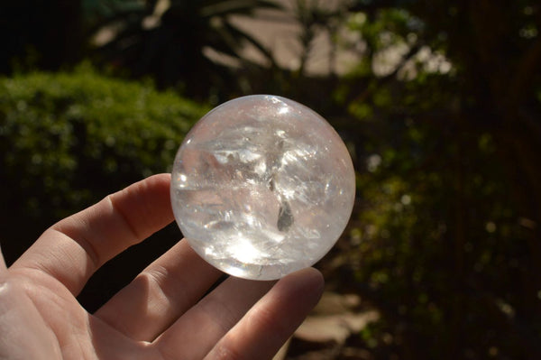 Polished Clear Quartz Crystal Balls / Spheres With Rainbow Veils  x 3 From Madagascar - TopRock