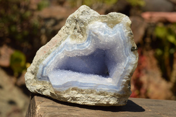 Natural Blue Lace Agate Geode Specimens  x 2 From Nsanje, Malawi - TopRock