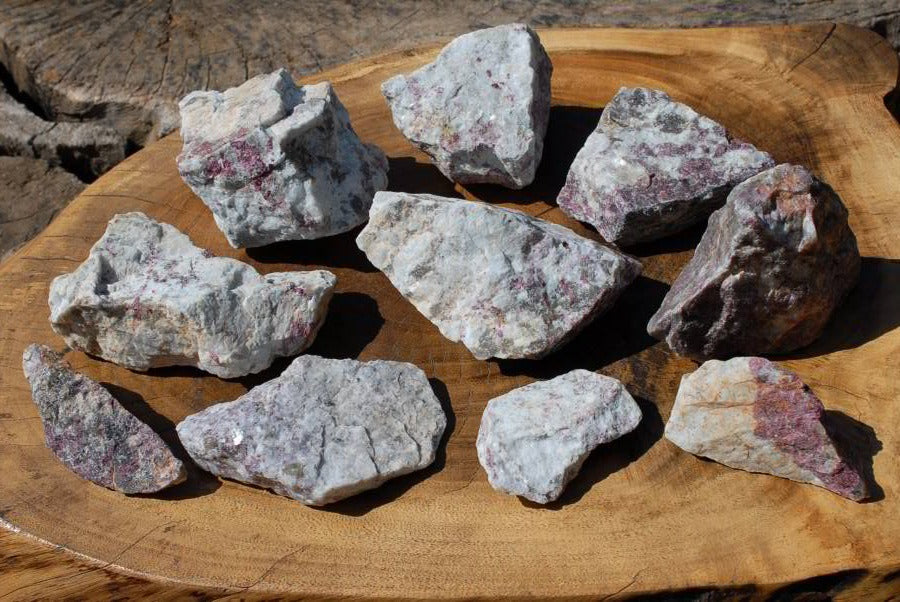 Natural Rubellite Pink Tourmaline In Feldspar & Quartz Solid Matrix x 10 From Namibia - TopRock