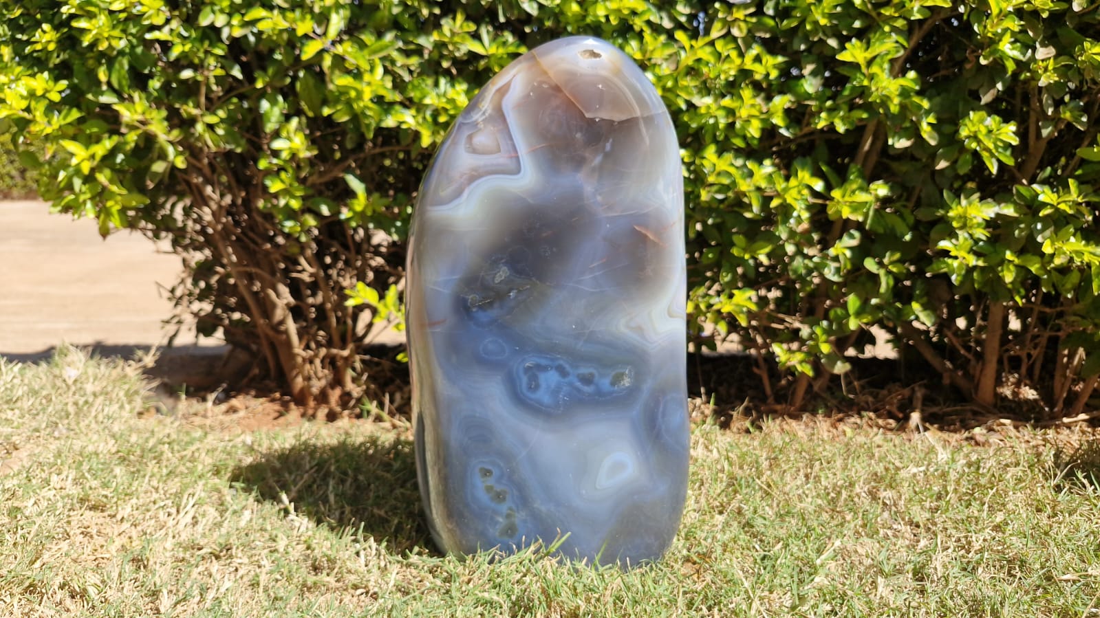 (+12 WEEKS!) Polished XL Smokey Agate Standing Display Piece x 1 From Maintirano, Madagascar