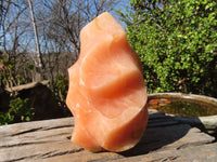 Polished Orange Twist Calcite Flame Sculpture  x 1 From Madagascar - Toprock Gemstones and Minerals 