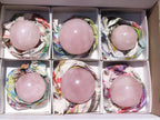 Polished Gemmy Pink Rose Quartz Spheres With Asterisms In Some  x 6 From Ambatondrazaka, Madagascar - TopRock