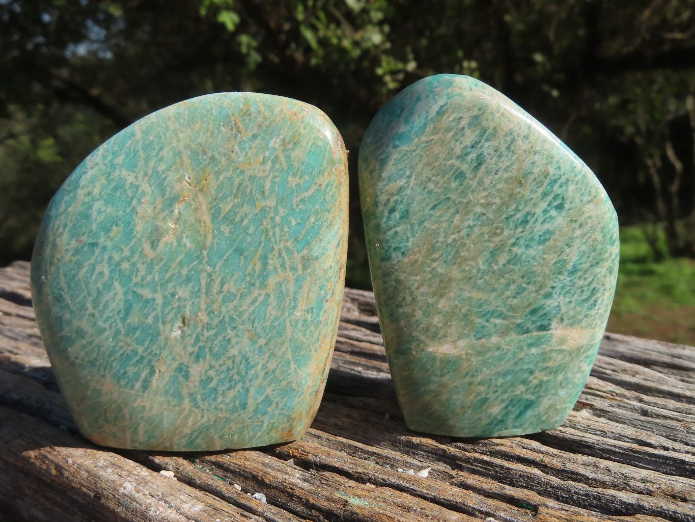 Polished Blue Kobi Amazonite Free Forms x 12 From Zimbabwe – Toprock ...