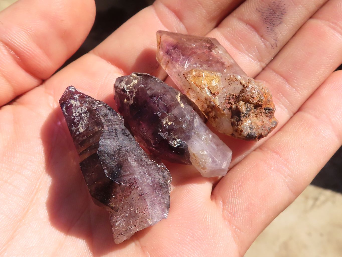 Natural Window Amethyst Crystals  x 20 From Chiredzi, Zimbabwe - Toprock Gemstones and Minerals 