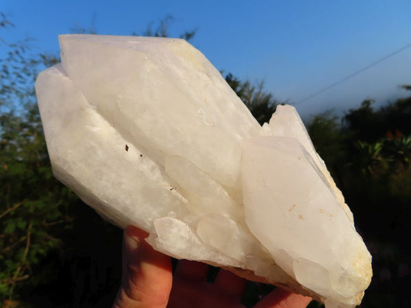 Natural Quartz Large Crystals x 3 From Madagascar - TopRock