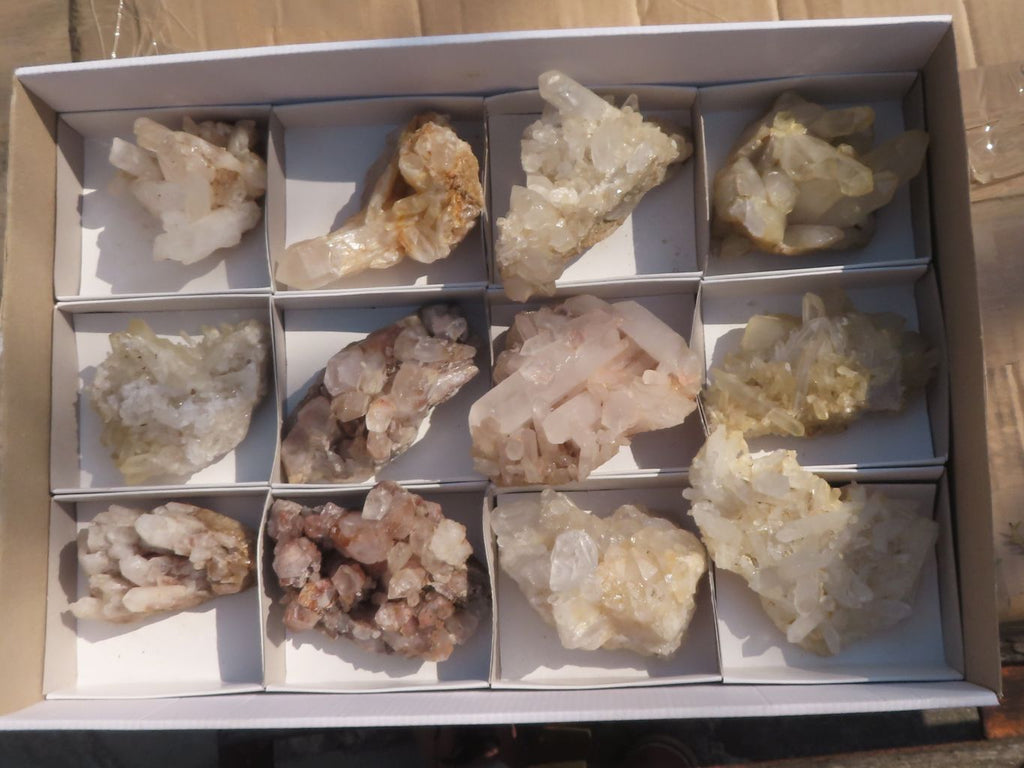 Natural Mixed Selection Of Quartz Clusters x 12 From Mandrosonoro, Madagascar - TopRock