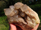 Natural Classic Cascading Smokey Phantom Quartz Clusters x 3 From Lwena, Congo - TopRock
