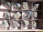 Natural New Sky Blue Calcite Specimens  x 12 From Spitzkop, Namibia - Toprock Gemstones and Minerals 