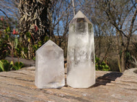 Polished Clear Quartz Crystal Points  x 6 From Madagascar - Toprock Gemstones and Minerals 
