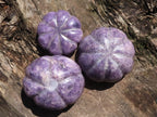 Polished Purple Lepidolite Pumpkin Carvings  x 3 From Zimbabwe - TopRock