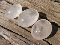 Polished Clear Quartz Galet / Palm Stones x 12 From Madagascar - Toprock Gemstones and Minerals 