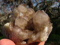 Natural Classic Cascading Smokey Phantom Quartz Clusters x 3 From Lwena, Congo - TopRock