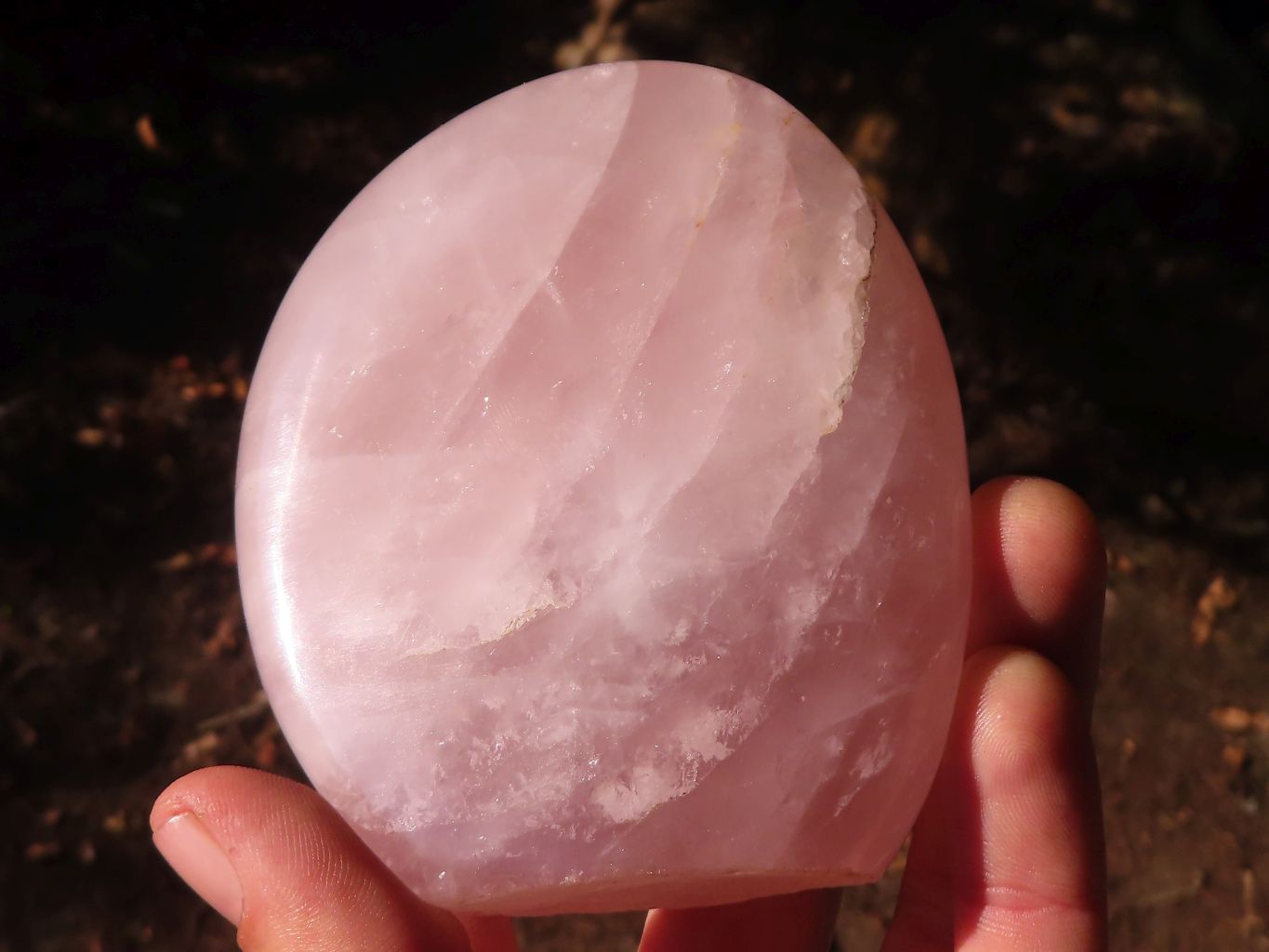 Polished Pink Rose Quartz Standing Free Forms  x 3 From Madagascar - Toprock Gemstones and Minerals 