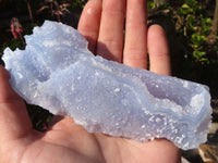 Natural Etched Blue Chalcedony Specimens  x 6 From Nsanje, Malawi - Toprock Gemstones and Minerals 