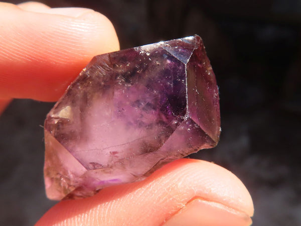 Natural Lovely Smokey Amethyst Window Quartz Crystals  x 35 From Chiredzi, Zimbabwe