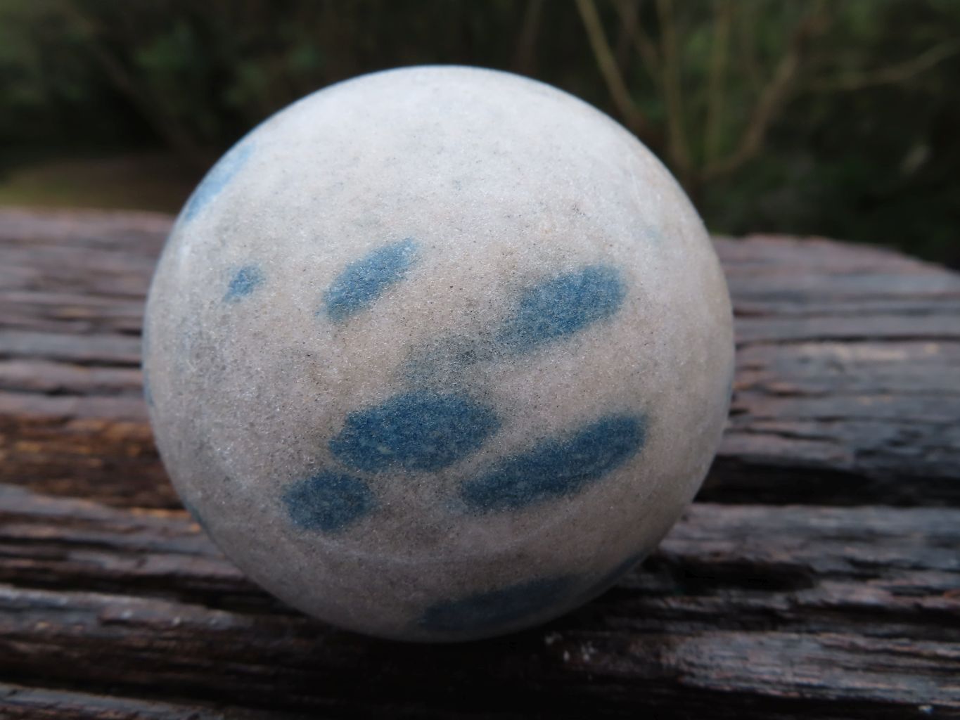 Polished Blue Spotted Spinel "Dalmatian Stone" Spheres x 6 From Madagascar - TopRock