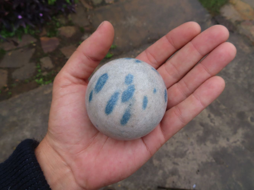Polished Blue Spotted Spinel "Dalmatian Stone" Spheres x 6 From Madagascar - TopRock