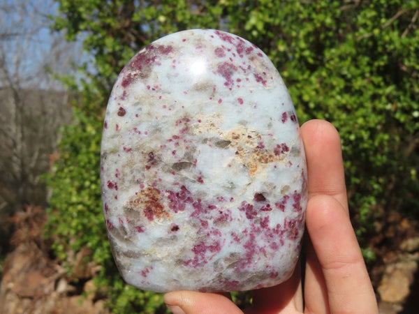 Polished Rubellite Pink Tourmaline Standing Free Forms x 3 From Ambatondrazaka, Madagascar - Toprock Gemstones and Minerals 