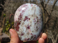 Polished Rubellite Pink Tourmaline Standing Free Forms x 3 From Ambatondrazaka, Madagascar - Toprock Gemstones and Minerals 