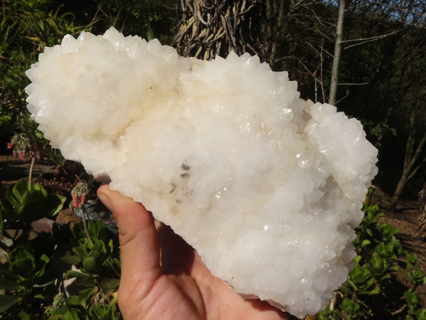 Natural Groovy White Quartz Crystal Cluster  x 1 From Madagascar - Toprock Gemstones and Minerals 