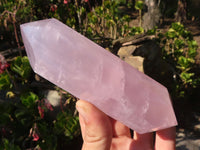 Polished Double Terminated Rose Quartz Points x 4 From Ambatondrazaka, Madagascar - Toprock Gemstones and Minerals 