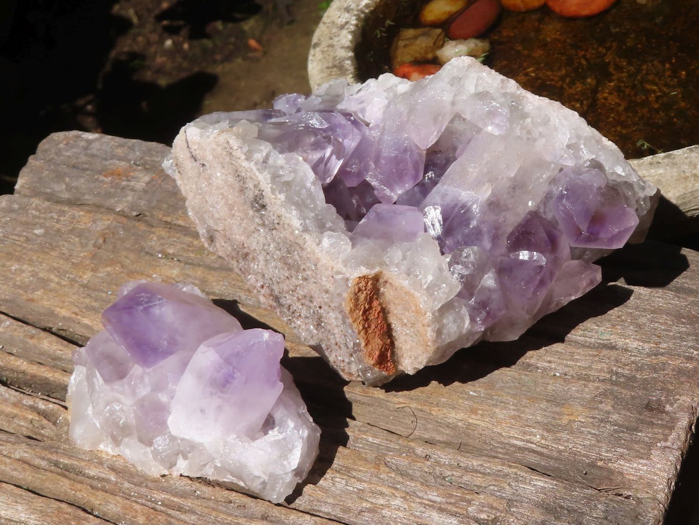 Natural Jacaranda Amethyst Specimens  x 2 From Mumbwa, Zambia - Toprock Gemstones and Minerals 