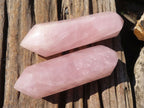 Polished Double Terminated Rose Quartz Points x 4 From Ambatondrazaka, Madagascar - Toprock Gemstones and Minerals 