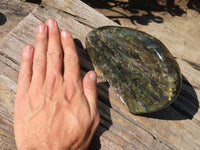 Polished Labradorite Standing Free Forms  x 2 From Tulear, Madagascar - Toprock Gemstones and Minerals 
