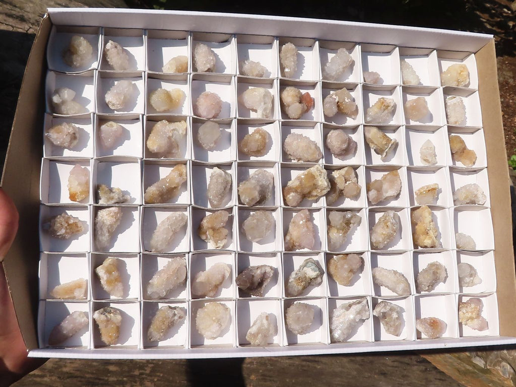 Natural Small White Spirit Quartz Specimens x 70 From Boekenhouthoek, South Africa - Toprock Gemstones and Minerals 