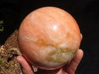Polished Orange Twist Calcite Sphere x 1 From Maevantanana, Madagascar - Toprock Gemstones and Minerals 