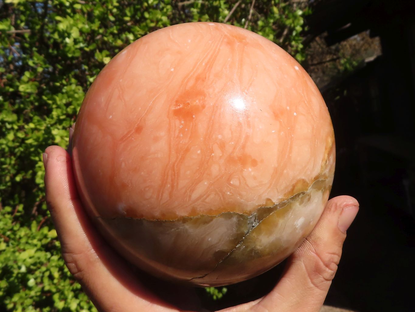 Polished Orange Twist Calcite Sphere x 1 From Maevantanana, Madagascar - Toprock Gemstones and Minerals 
