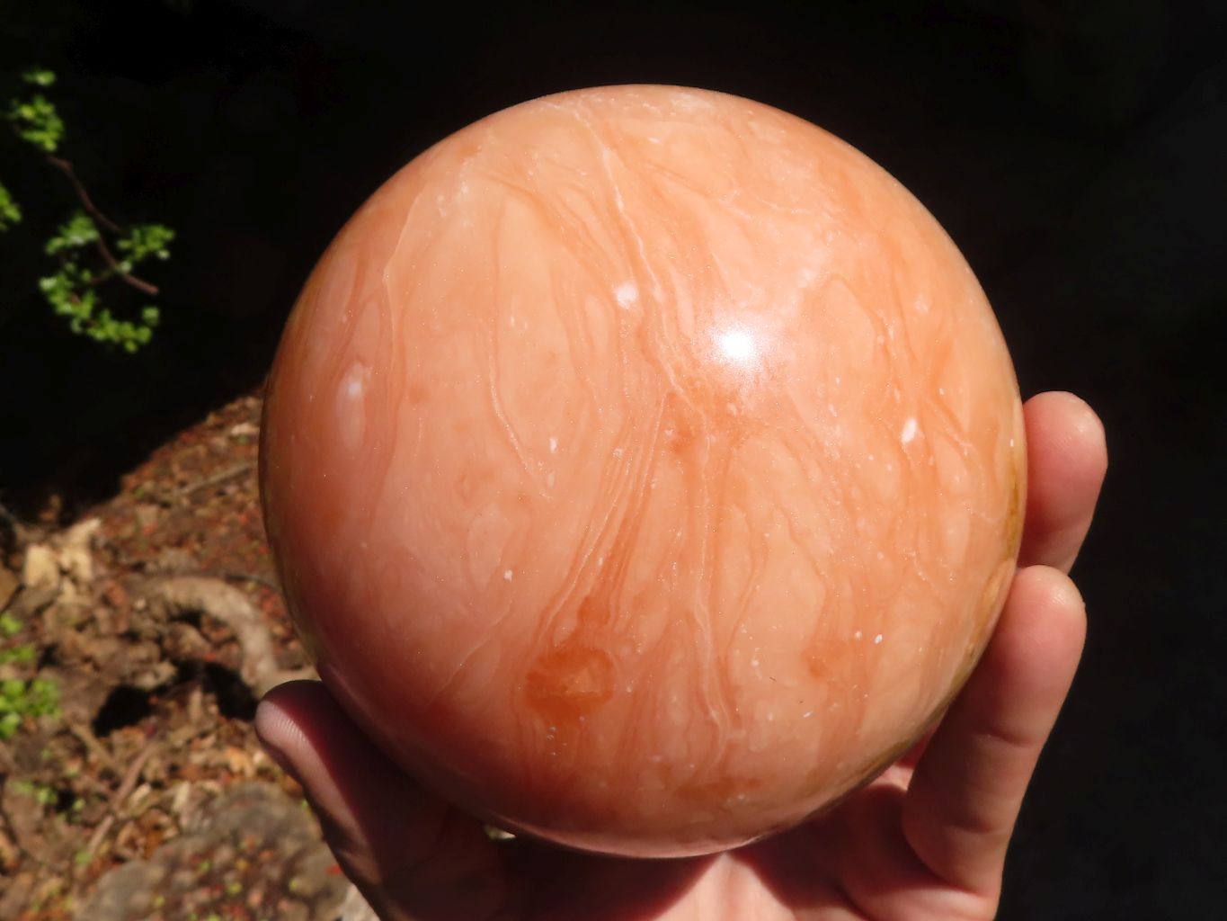 Polished Orange Twist Calcite Sphere x 1 From Maevantanana, Madagascar - Toprock Gemstones and Minerals 