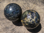 Polished Rare Iolite / Water Sapphire Spheres With Wooden Stands  x 4 From Madagascar - TopRock