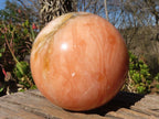 Polished Orange Twist Calcite Sphere x 1 From Maevantanana, Madagascar - Toprock Gemstones and Minerals 