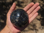 Polished Rare Iolite / Water Sapphire Spheres With Wooden Stands  x 4 From Madagascar - TopRock
