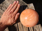 Polished Orange Twist Calcite Sphere x 1 From Maevantanana, Madagascar - Toprock Gemstones and Minerals 