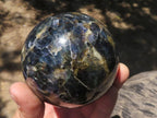 Polished Rare Iolite / Water Sapphire Spheres With Wooden Stands  x 4 From Madagascar - TopRock