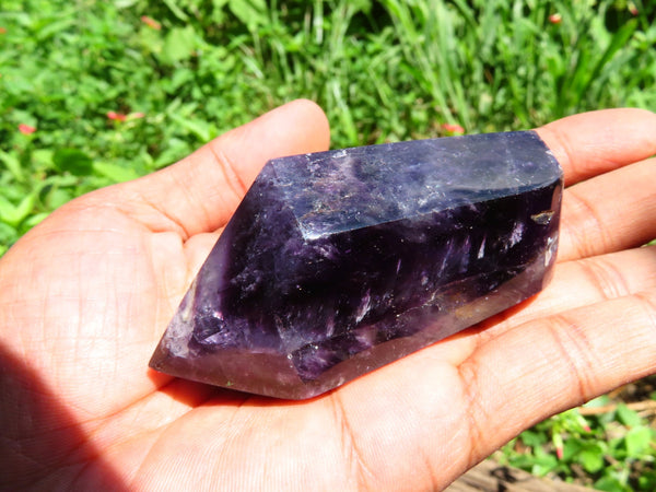 Polished Small to Medium Chevron Amethyst Quartz Crystals x 6 From Zambia - TopRock