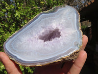 Polished Amethyst Agate Geodes x 2 From West Coast, Madagascar - Toprock Gemstones and Minerals 