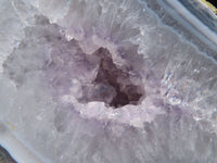 Polished Amethyst Agate Geodes x 2 From West Coast, Madagascar - Toprock Gemstones and Minerals 
